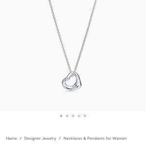 Tiffany & Co. Elsa Peritti Silver open Heart necklace